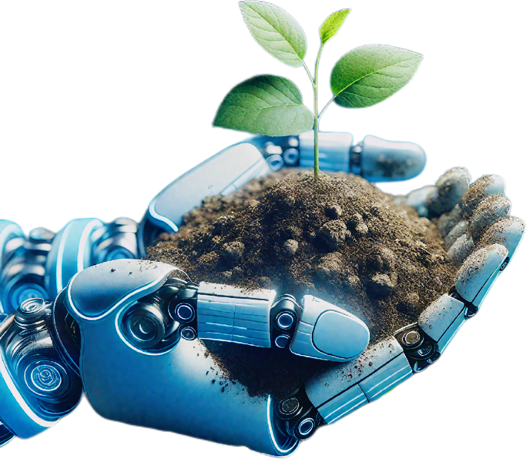 Robot Hand with Plant